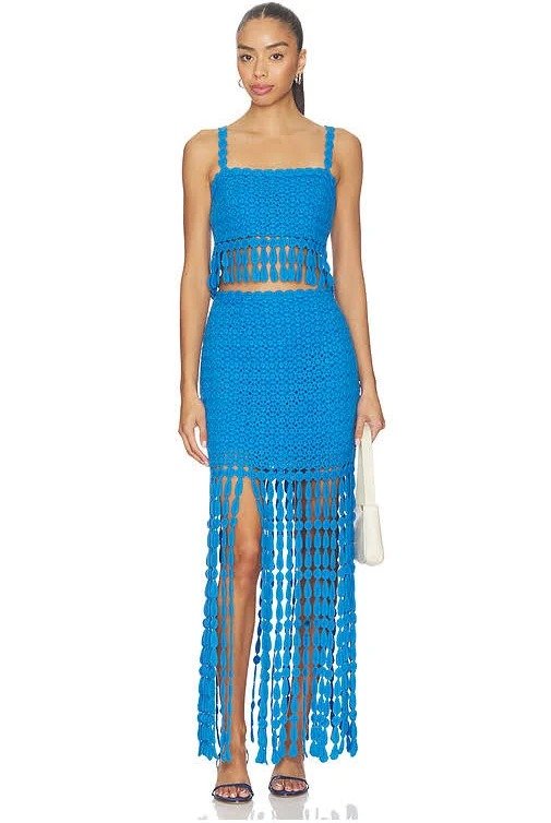 Blue crochet set