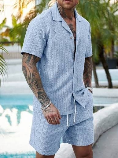 Light blue linen set