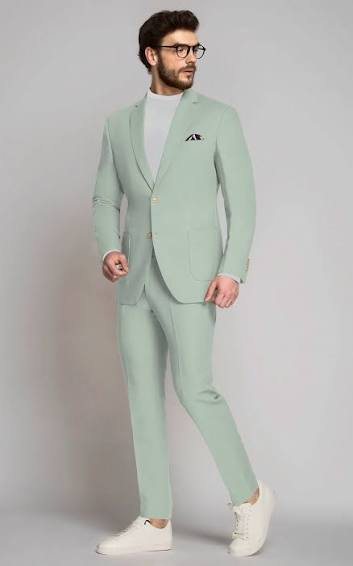 Sage tailored suit